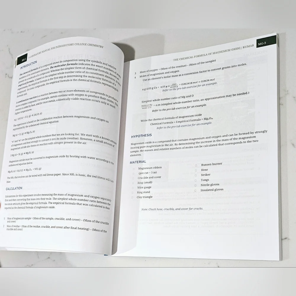 BOGOA Laboratory Manual For Introductory College Chemistry Second Edition Vivek